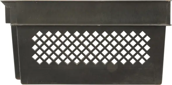 Ящик пластиковый c перфорированными стенками и дном, 600x400x300 мм, 50 л, черный [108]