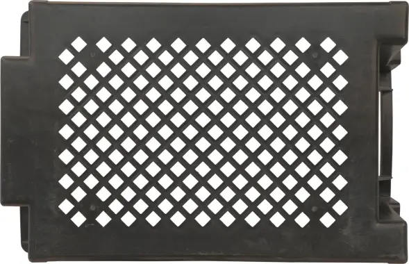 Ящик пластиковый c перфорированными стенками и дном, 600x400x300 мм, 50 л, черный [108]