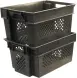 Ящик пластиковый c перфорированными стенками и дном, 600x400x300 мм, 50 л, черный [108]