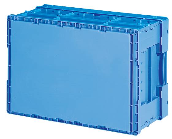 Евроконтейнер складной пластиковый AUER F-KLT 6410, 600×400×280 мм, синий