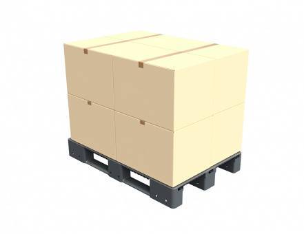 Паллет (поддон) пластиковый перфорированный на 3-х полозьях, 1200x800x150 мм, серый [02.117.91.PEF.S]