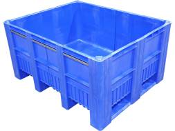 Крупногабаритный сплошной пластиковый контейнер BoxPallet, 1470х1200х740 мм, синий [C-Box 1214 S (740) синий]