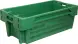 Ящик пластиковый перфорированный, 800x400x225 мм, 72 л, зеленый [211-2]