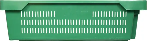 Ящик пластиковый перфорированный, 800x400x225 мм, 72 л, зеленый [211-2]