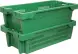 Ящик пластиковый перфорированный, 800x400x225 мм, 72 л, зеленый [211-2]