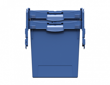 Контейнер пластиковый вкладываемый INSTORE с крышкой LD64, 600х400х420 мм, синий [KV 6442]