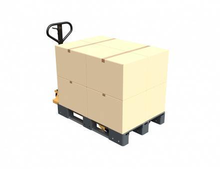 Паллет (поддон) пластиковый сплошной на 3-х полозьях, 1200x800x150 мм, серый [02.117F.91.PEF.S.]