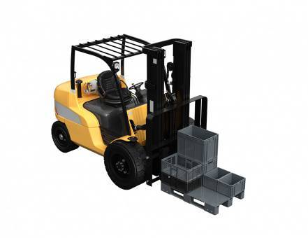 Паллет (поддон) пластиковый сплошной на 3-х полозьях, 1200x800x150 мм, серый [02.117F.91.PEF.S.]