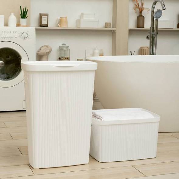 Корзина для белья Velvet, 45л, белый