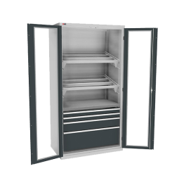 Шкаф ДиКом ВС-055-13 с дверьми с окнами