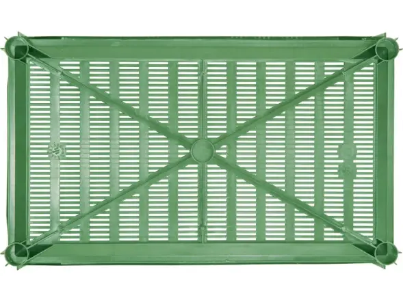 Ящик пластиковый перфорированный, 500x300x120 мм, 18 л, зеленый [121]