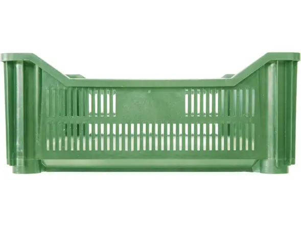 Ящик пластиковый перфорированный, 500x300x120 мм, 18 л, зеленый [121]