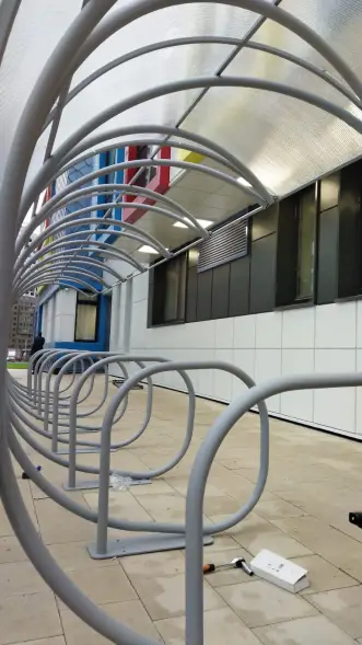 Парковка для колясок и велосипедов с навесом 03