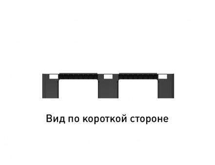 Паллет (поддон) пластиковый сплошной на 3-х полозьях, 1200x800x150 мм, ЭКО, черный [02.117F.98.R]