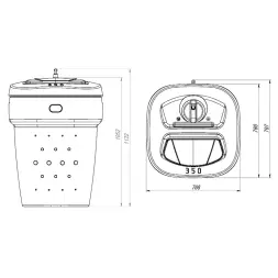 Солевой бак 350 литров (в сборе) зеленый