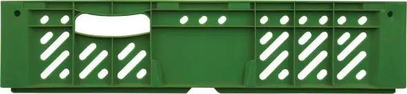 Ящик пластиковый c перфорированными стенками и дном, 600x400x140 мм, 33.6 л, зеленый [118]