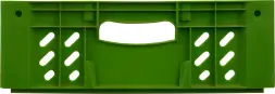 Ящик пластиковый c перфорированными стенками и дном, 600x400x140 мм, 33.6 л, зеленый [118]