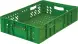 Ящик пластиковый c перфорированными стенками и дном, 600x400x140 мм, 33.6 л, зеленый [118]