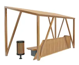 Навес теневой тип 5 Стандарт (со стенкой)