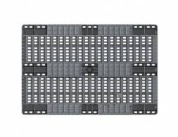 Паллет (поддон) пластиковый перфорированный на 3-х полозьях серый усиленный, 1200x800x150 мм, серый [02.117.91.PEF.S.Т10X]