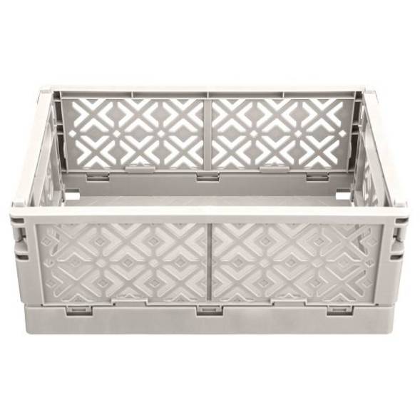 Ящик пластиковый складной ECONOVA Stocky L, 334х250х155 мм, 10.5 л, светло-бежевый [434297334]