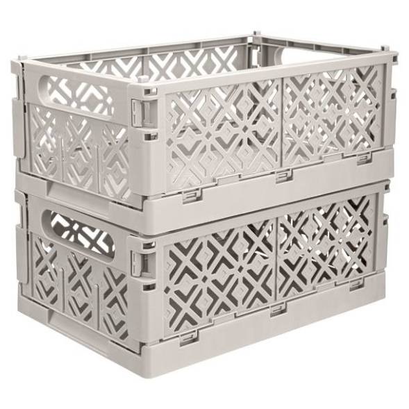 Ящик пластиковый складной ECONOVA Stocky L, 334х250х155 мм, 10.5 л, светло-бежевый [434297334]