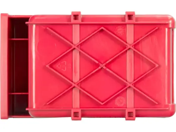 Контейнер полочный пластиковый, 170x105x80 мм, 1.43 л, красный [6001]