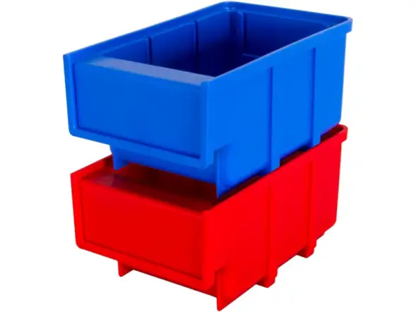 Контейнер полочный пластиковый, 170x105x80 мм, 1.43 л, красный [6001]