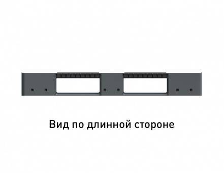 Паллет (поддон) пластиковый усиленный сплошной на 3-х полозьях, 1200x800x150 мм, серый [02.117.F.91.PEF.S.Т10X]