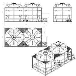 Комплект полного слива боковой для мотопомпы G2 на две емкости TR