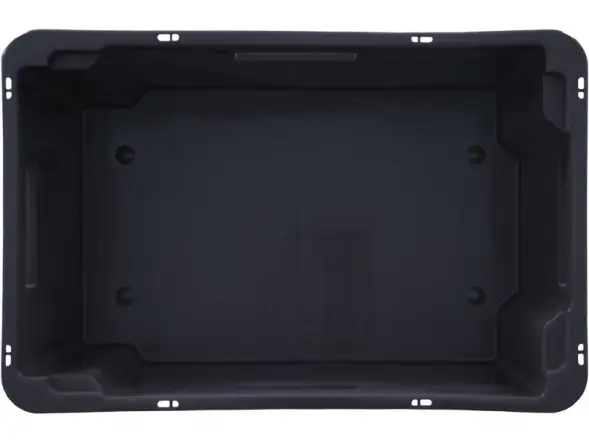 Ящик сплошной пластиковый, 600x400x300 мм, 52 л, черный [218-1]