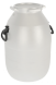 Бочка пластиковая с резьбовой крышкой и ручками, 51 л, белый [БП51.04/04]