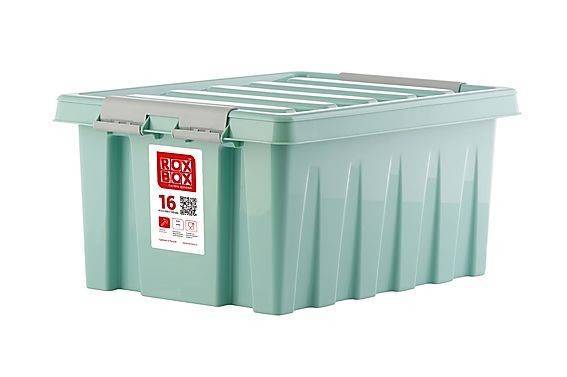 Контейнер с крышкой и клипсами Rox Box Original, 16 л, 415x300x190 мм, мятный