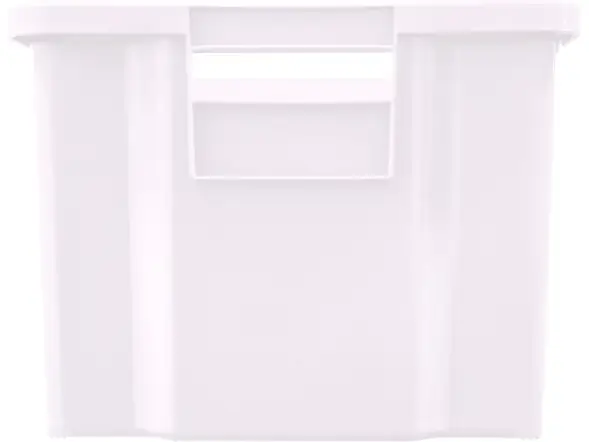 Ящик сплошной пластиковый, 600x400x300 мм, 52 л, белый [218-1]