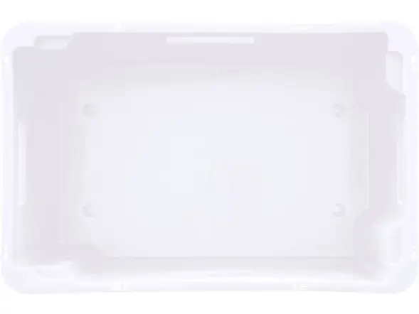 Ящик сплошной пластиковый, 600x400x300 мм, 52 л, белый [218-1]