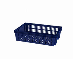 Ящик полимерный перфорированный &quot;Евролоток&quot;, 600х400х150 мм, синий