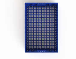 Ящик полимерный перфорированный &quot;Евролоток&quot;, 600х400х150 мм, синий