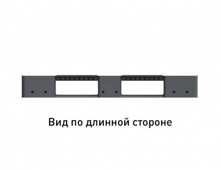 Паллет (поддон) пластиковый усиленный перфорированный на 3-х полозьях, 1200x800x150 мм, серый [02.117.91.PEF.S.Т20X]
