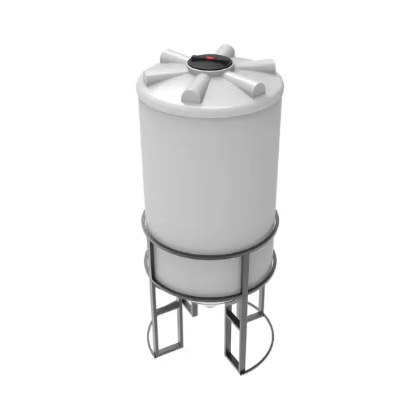 Емкость ФМ 2000 л под плотность до 1,2 г/см3 белая в обрешетке