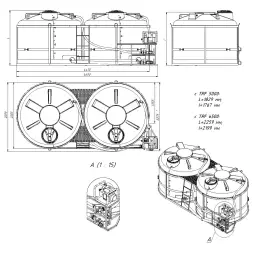 Кассета 10м3 TRF (ПОЛНЫЙ слив) для КАС/ЖКУ КСЗПG2