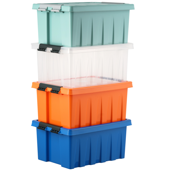 Контейнер с крышкой и клипсами Rox Box Original, 16 л, 415x300x190 мм, оранжевый