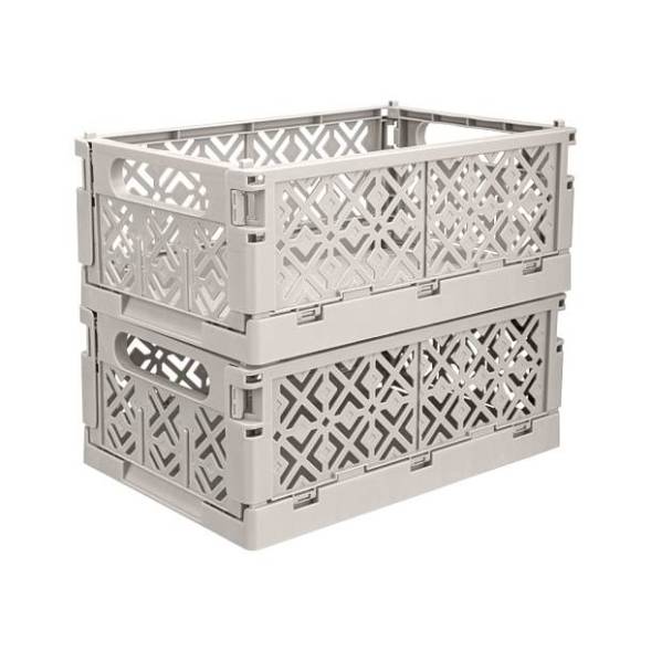 Ящик пластиковый складной ECONOVA Stocky M, 249х167х103 мм, 3.4 л, светло-бежевый [434297434]