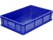Ящик пластиковый сплошной, 600×400×140 мм, 27 л, синий [705.03.02]