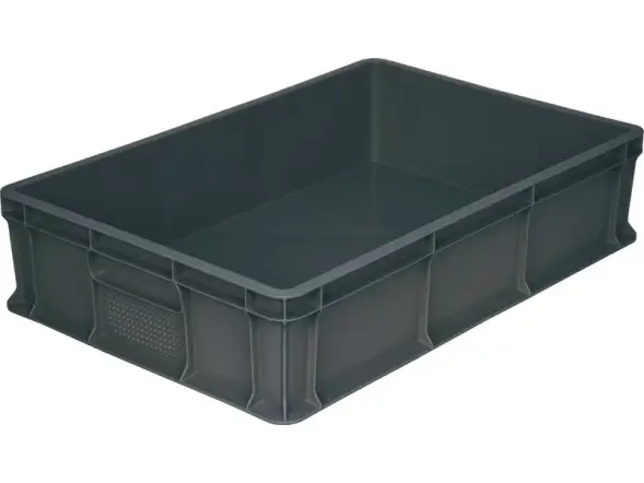 Ящик пластиковый сплошной, 600×400×140 мм, 27 л, синий [705.03.02]