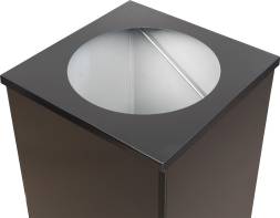 Урна для мусора металлическая Квадро-24, 80 литров, черный