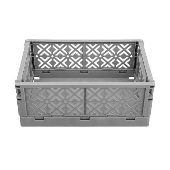 Ящик пластиковый складной ECONOVA Stocky M, 249х167х103 мм, 3.4 л, серый [434297411]