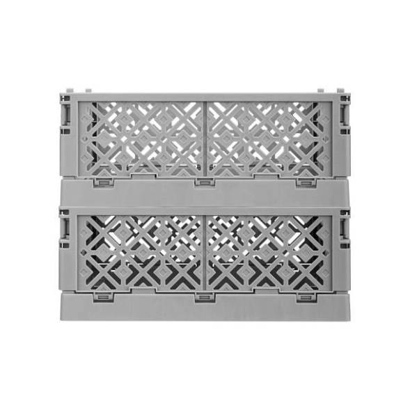 Ящик пластиковый складной ECONOVA Stocky M, 249х167х103 мм, 3.4 л, серый [434297411]