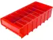 Контейнер полочный пластиковый, 400x185x100 мм, 7.4 л, красный [6003]