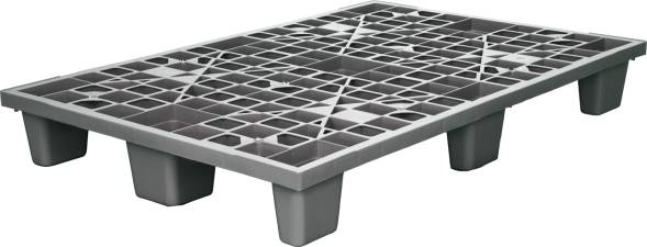 Паллет (поддон) пластиковый перфорированный вкладываемый на 9-х ножках, 1200x800х160 мм, красный [1200800160-02]