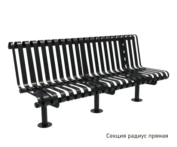 Скамейка стальная «Темп» Секция прямая